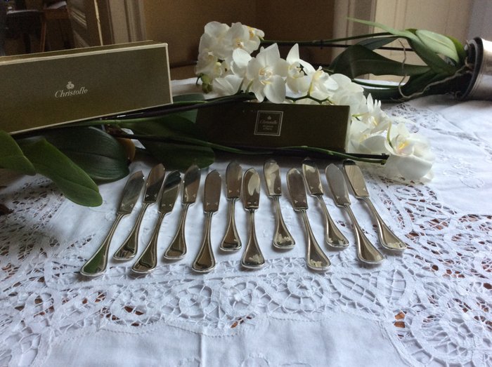 Christofle - Fish cutlery set (12) - Albi - Silver-plated