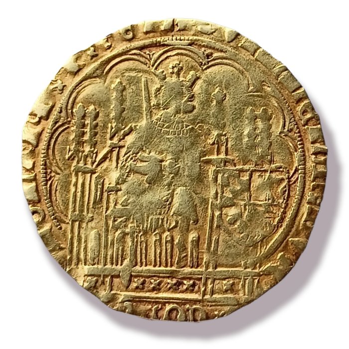 Netherlands, Netherlands, Holland. Guillaume VI de Bavière. Ecu d'or à la chaise 1404-1417