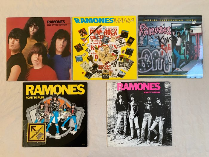 Ramones - Diverse artiesten - 5 Ramones Original release LP's - USA and EU Pressings! - Diverse titels - 2xLP Album (dubbel album), LP's - Heruitgave, Promo persing, Stereo - 1977/1988