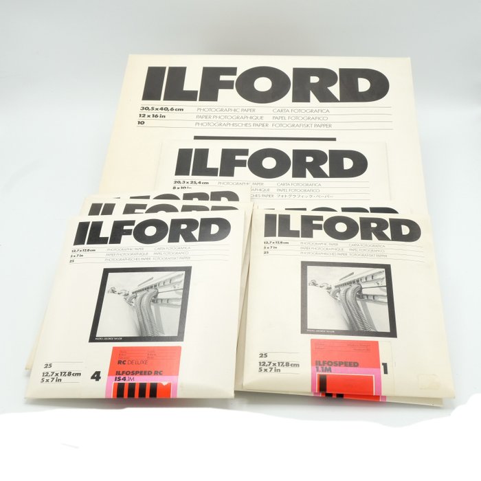 Ilford Vintage-Old stock Dokapapier ( ongeopend 9stuks)) (6379)
