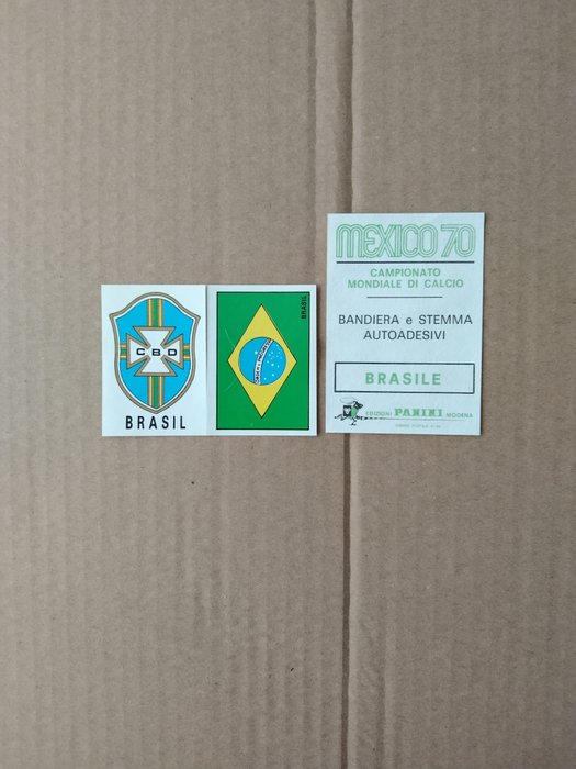 Panini - WC Mexico 70 - Emblema e bandiera del Brasile (with backing paper)