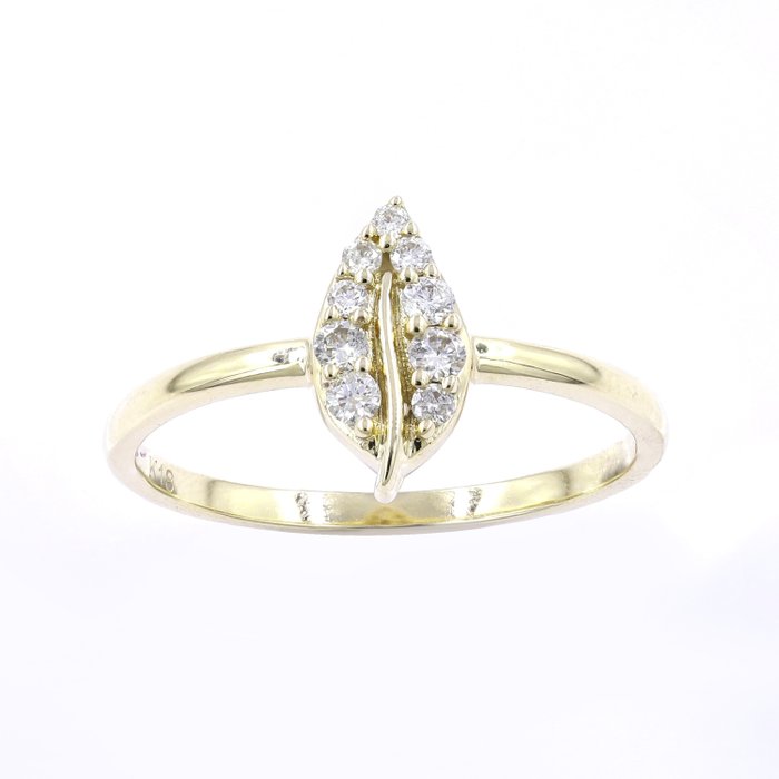 Diamant - 18 kt goud - Geel goud - Ring