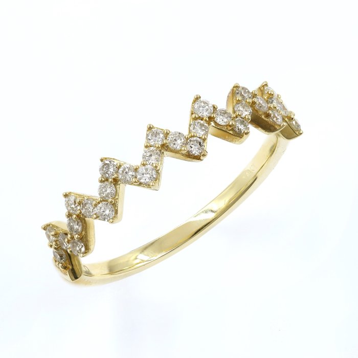 Image 3 of 14 kt. Yellow gold - Ring - 0.30 ct Diamond
