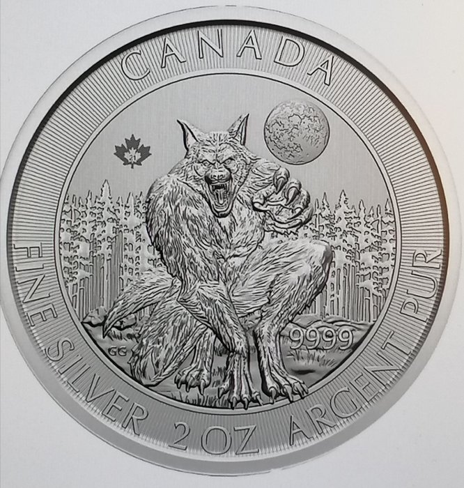 Canada. 10 Dollars 2021 'Werewolf' 2 Oz