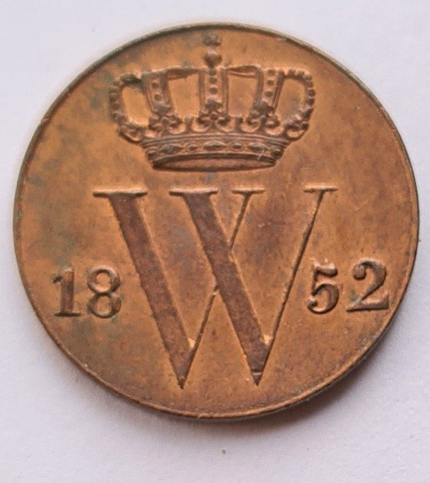 Netherlands. Willem III (1849-1890). 1/2 Cent 1852