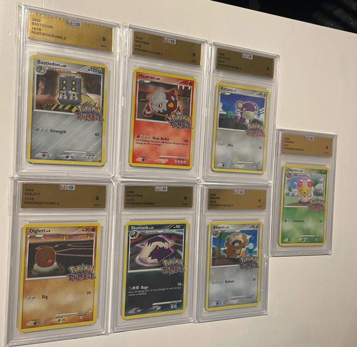 Wizards of The Coast - Pokémon - Graded Card 7x Pokemon Rumble Lot - All UCG 9 Graded - More Rumble online! - 2009