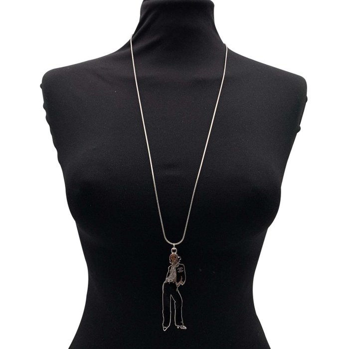 Chanel - Silver Metal Chain Necklace Woman Pendant Collana