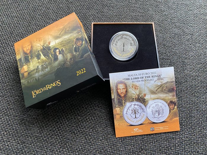 馬耳他. 10 Euro 2022 "The Lord of the Rings" in cassette  (沒有保留價)