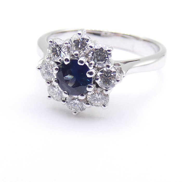 Ring White gold Sapphire 