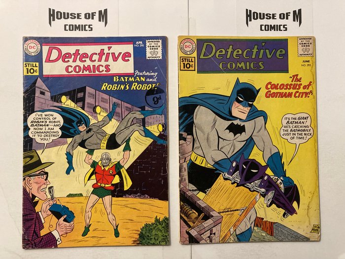 Preview of the first image of Detective Comics (Featuring Batman) # 290 & 292 Early Silver Age Gems! Over 60 Years Old! - appeara.