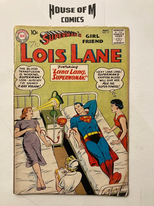 Preview of the first image of Superman's Girlfriend Lois Lane # 17 Very Early Silver Age Gem! "Lana Lang, Superwoman!" - 2nd appe.