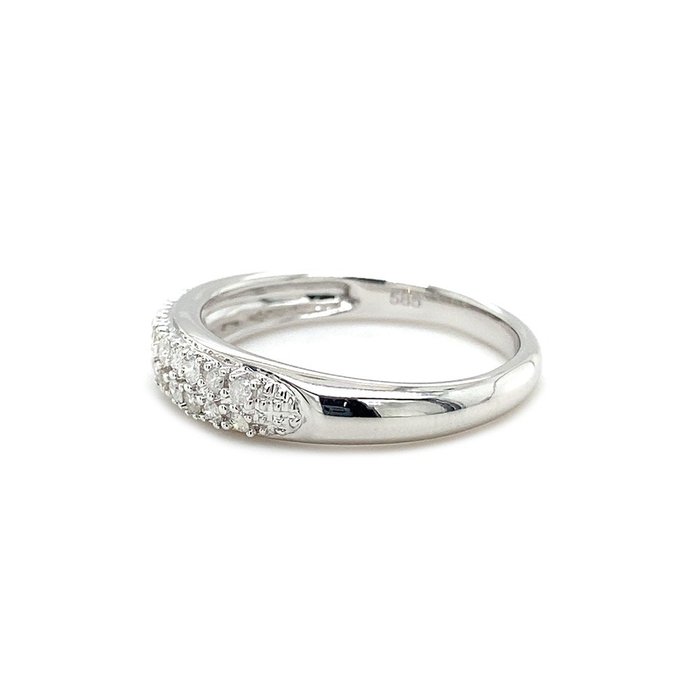 Image 2 of No Reserve Price - 14 kt. White gold - Ring - 0.27 ct Diamond