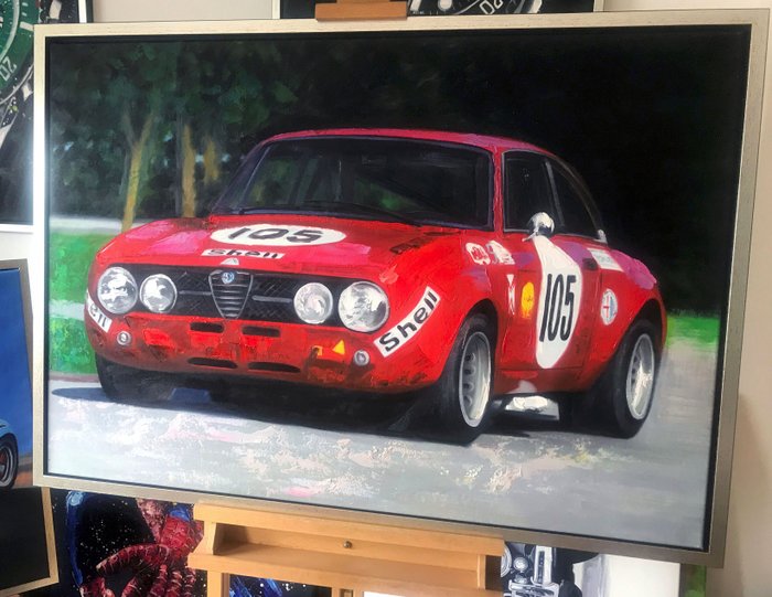 FransmanART (1972) - - The Alfa Romeo Giulia TZ 1964 limited edition, sigend and numbered, authenticity stamp, collection
