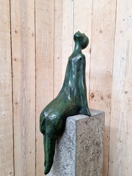 Skulptur, Sterrenkijker - 52 cm - Bronse