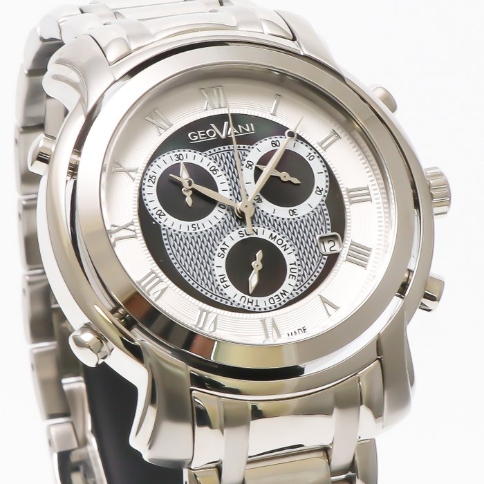 Preview of the first image of GEOVANI - Swiss Chronograph Watch - GOC509-SS-2 "NO RESERVE PRICE" - Men - 2011-present.
