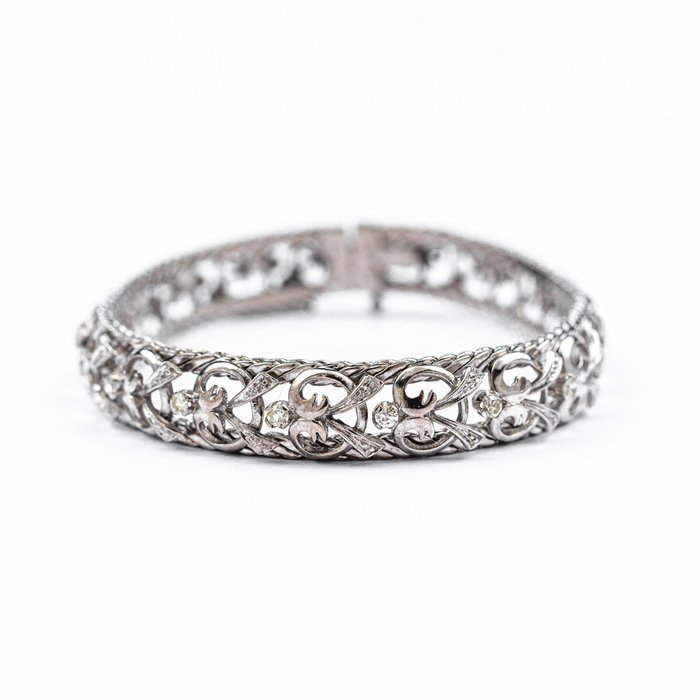 Preview of the first image of 18 kt. White gold - Bracelet Diamond.
