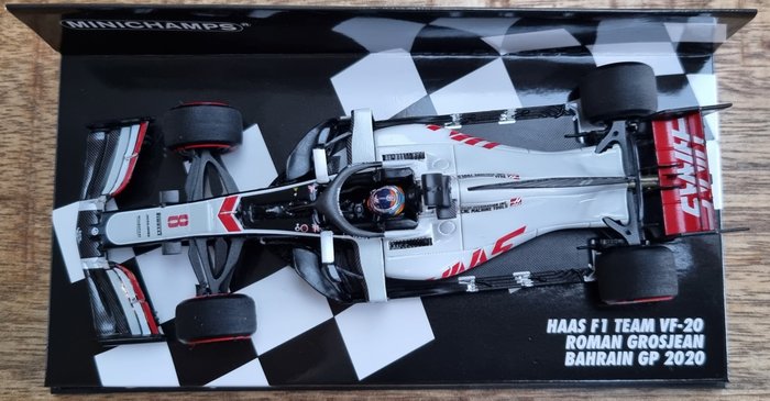 Image 3 of MiniChamps - 1:43 - Haas F1 Team VF-20 #8 Romain Grosjean - Bahrain GP 2020 - Limited Edition 300 p