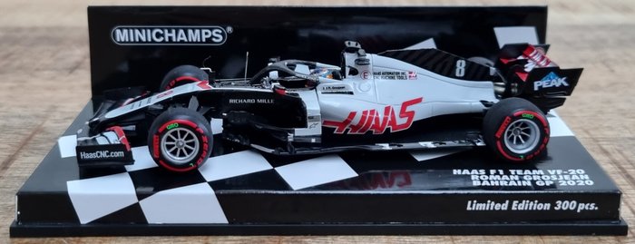 Image 2 of MiniChamps - 1:43 - Haas F1 Team VF-20 #8 Romain Grosjean - Bahrain GP 2020 - Limited Edition 300 p