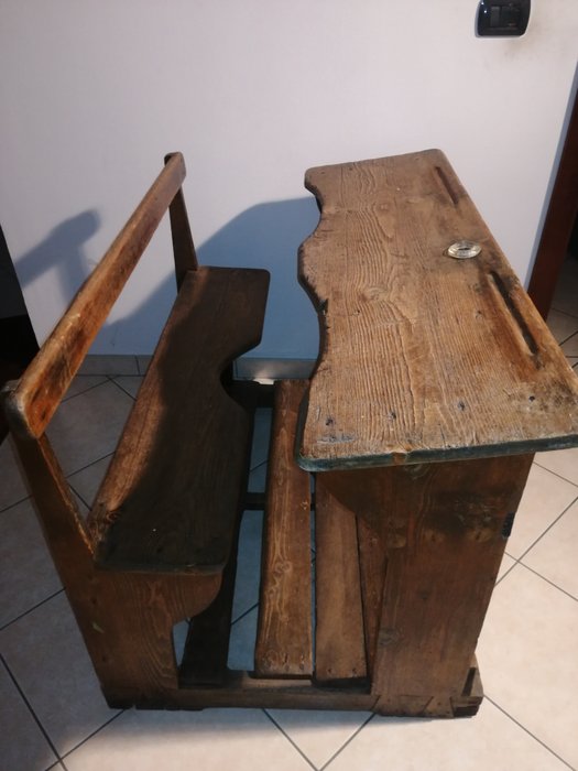 Preview of the first image of School desk - Wood - First half 20th century.