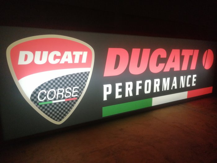 Preview of the first image of Sign - Insegna al neon Ducati Corse, ricondizionata - Ducati - After 2000.