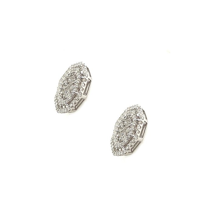 Image 3 of 14 kt. White gold - Earrings - 0.71 ct Diamond