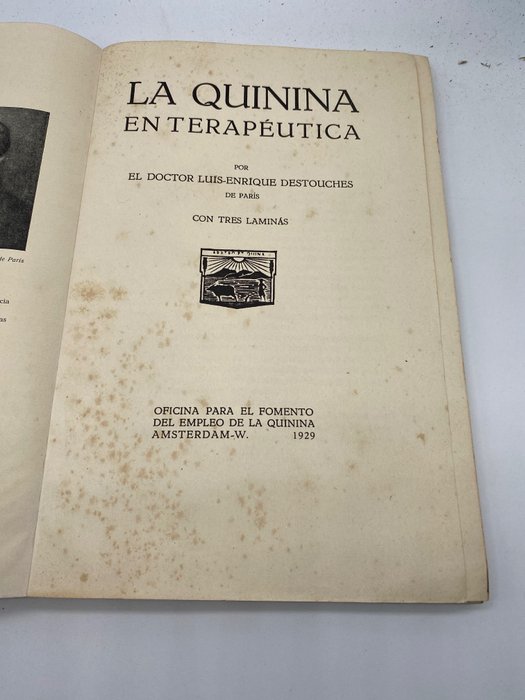 Preview of the first image of Louis-Ferdinand Céline - La Quinine en Thérapeutique/ La Quinina en Terapéutica - 1929.