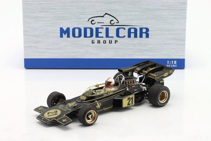 Modelcar Group 1:18 - Modell racerbil - Lotus-Ford 72D #21 D. Walker 9th Spanish GP 1972