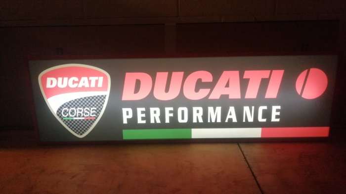 Image 2 of Sign - Insegna al neon Ducati Corse, ricondizionata - Ducati - After 2000