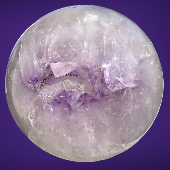 Quartz cristal avec géode d'améthyste - Sphère - Première qualité !!! - - Hauteur : 130 mm - Largeur : 130 mm- 2875 g