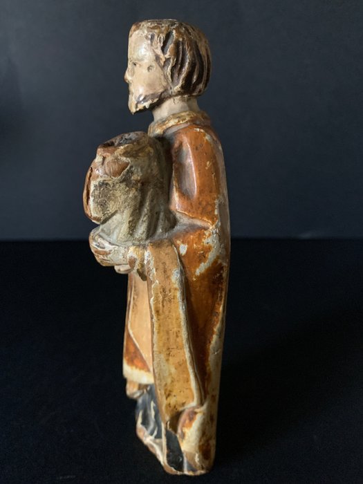 Image 2 of Sculpture, Saint Joseph with the child - Wood - 18th/19th century