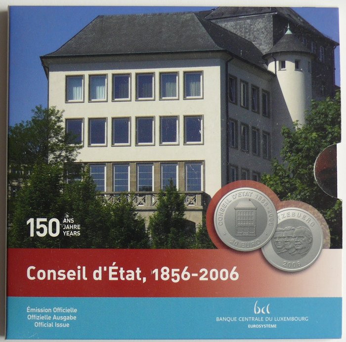 Luxemburg. 20 Euro 2006 "Conseil d'État" Proof  (Ei pohjahintaa)