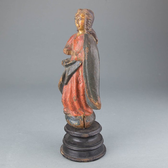 Image 2 of Sculpture of Mary - "The Immaculate Conception" - Wood - 18th century