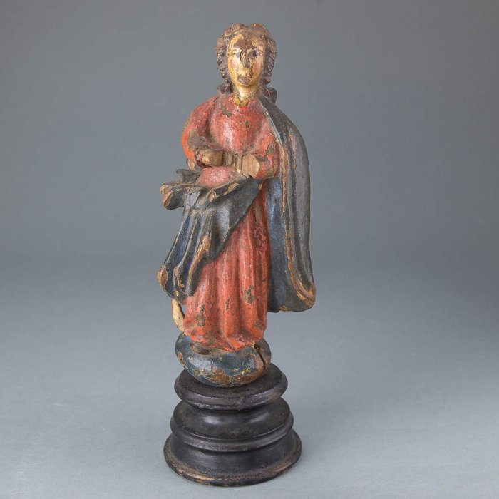Preview of the first image of Sculpture of Mary - "The Immaculate Conception" - Wood - 18th century.