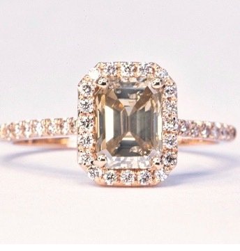 Preview of the first image of 14 kt. Gold - Ring - 1.53 ct Diamond - Diamonds.