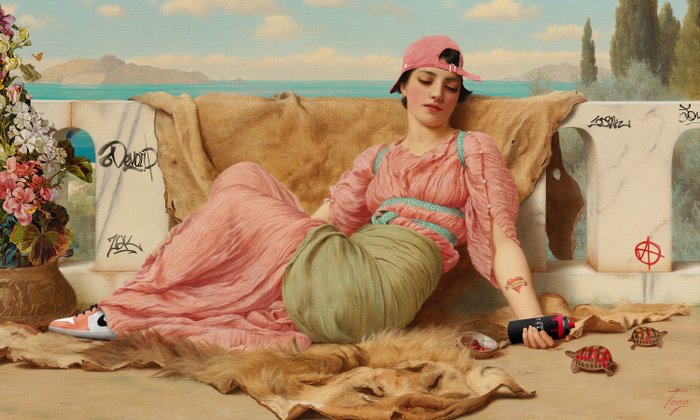 Preview of the first image of Teejo (1992) - "Lack of Love" d'aprèsJohn William Godward.