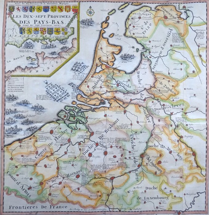 Preview of the first image of Netherlands, België, Luxemburg - Lage Landen, 17 Provinciën; Malherbe - Les Dix Sept Provinces des.