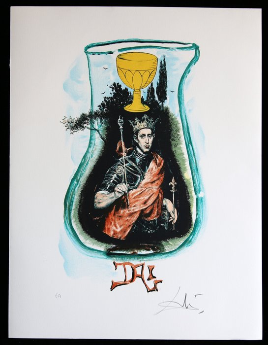 Preview of the first image of Salvador Dalí (after) - Tarot - The King Of Cup.