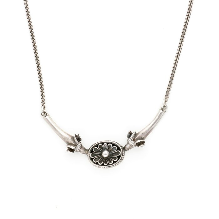 Preview of the first image of 835 Silver - Necklace with pendant.