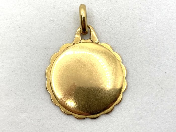 Image 3 of NO RESERVE - A. Augis - 18 kt. Yellow gold - Pendant Ruby