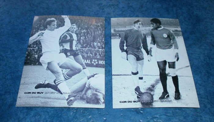 1969 - Promo Cards - Cor du Buy - Johan Cruyff & Eusebio - 2 Card