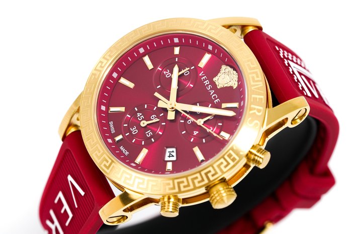 Preview of the first image of Versace - Sport Tech Chronograph Red - VEKB00322 - Women - 2011-present.