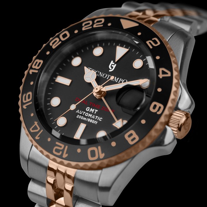 Tecnotempo® Automatic GMT "Dual Time Zone" 200M - Limited Edition - - Utan reservationspris - TT.200GMT.NRJ - Män - 2011-nutid