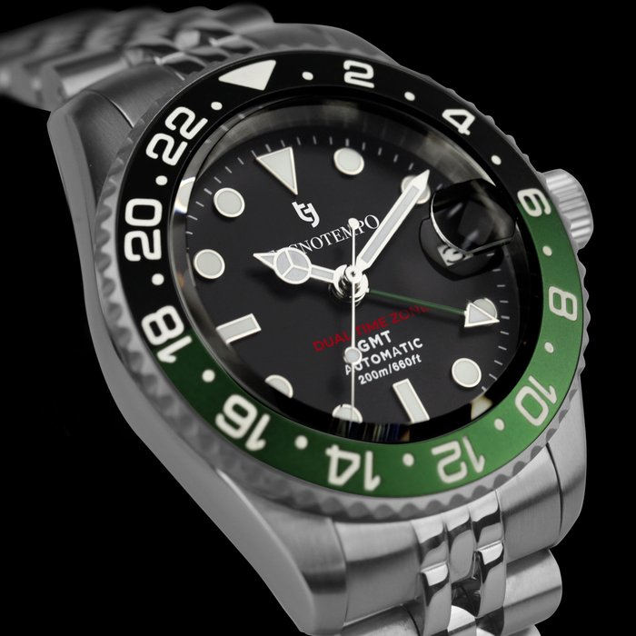 Tecnotempo® - Automatic GMT "Dual Time Zone" 200M - Limited Edition - - TT.200GMT.NGJ - Homem - 2011-presente