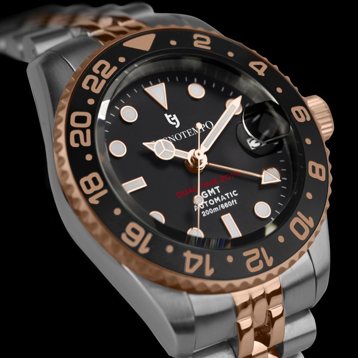Image 3 of Tecnotempo - - Automatic GMT "Dual Time Zone" 20ATM WR - Limited Edition - - TT.200GMT.NRJ (Black /