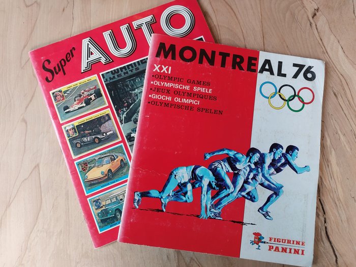 Panini – Montreal 76 & Super Auto – 2 complete albums – 1976