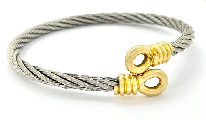 Image 2 of Fred Paris - Force 10 - "NO RESERVE PRICE" - 18 kt. Steel, Yellow gold - Bracelet