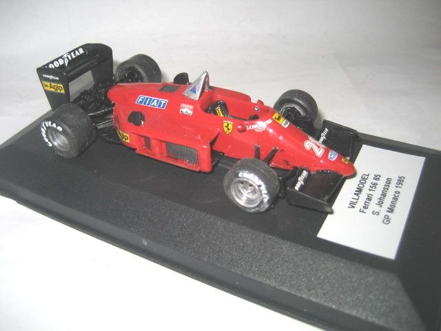 Villamodel 1:43 - 1 - Modell racerbil - F.1 Ferrari 158 85 Stephan Johansson GP Monaco 1985 - sammensatt sett