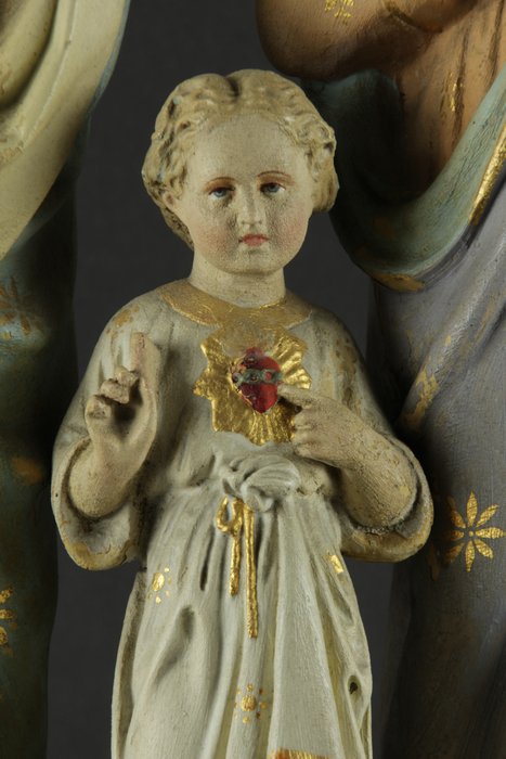 Image 2 of Sculpture, Holy Family - 41 cm - Plaster - Early 20th century