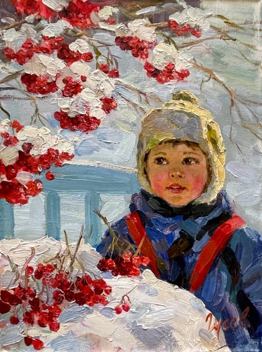 Preview of the first image of Vladimir Goussev (1957) - Soleil d'Hiver.