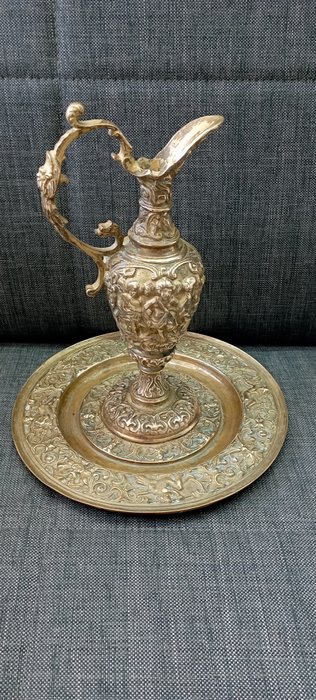 Image 3 of Dish, Pitcher - Bronze (gilt) - Late 19th century
